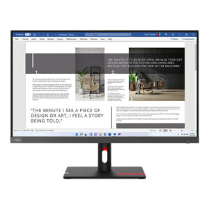 Lenovo ThinkVision S22i-30 Computer Monitor 22-Inch Full HD 1920x1080, IPS Panel Technology, 75Hz Refresh Rate, 4ms Response Time, Natural Low Blue Light - Black - 63FCKATBSD